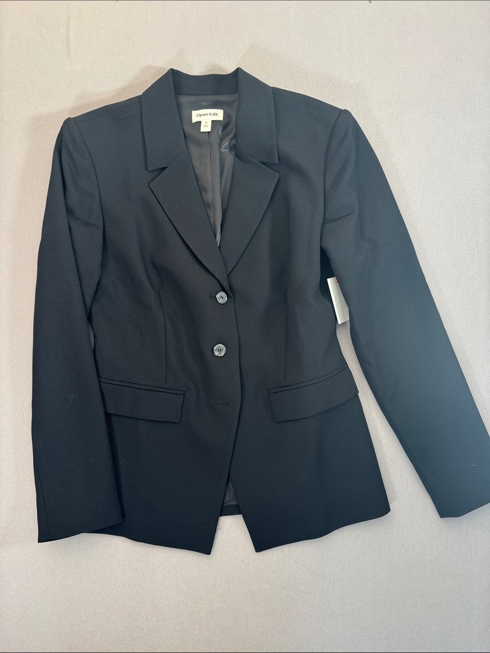 Open Edit Black Women's Two-Button Tailored Blazer from Nordstrom